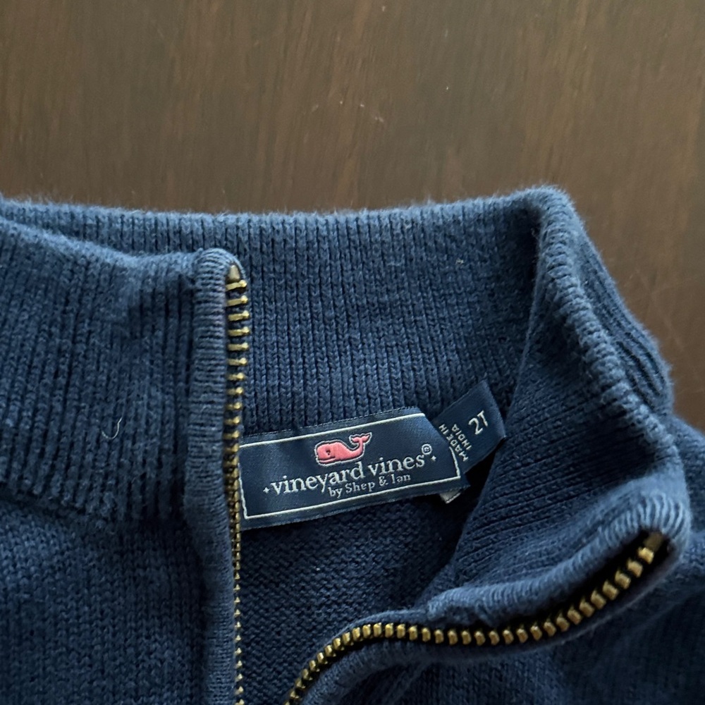Vineyard Vines Navy Kids Sweater - Picture 2 of 5